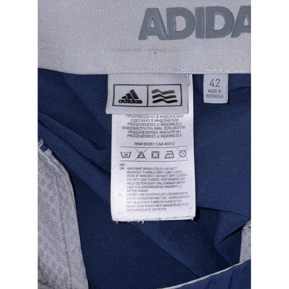 Adidas Men's 365 Golf Shorts Size 42 Navy Blue‎ Stretch Waistband